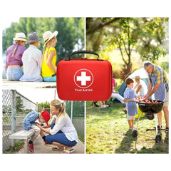Waterproof PU First Aid Bag – Empty Medical Organizer for Travel, Camping & Emergency Use