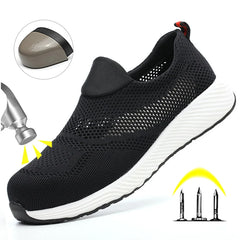 Lightweight Steel Toe Work Sneakers – Breathable Safety Shoes for Men & Women