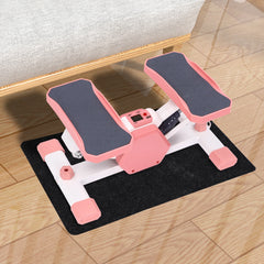 Compact Step Fitness Machine, LCD Display, Dual Resistance Bands, Smooth Stepping for Full Body Workout