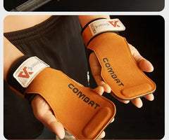 1 Pair Cowhide Gym Grip Pads – Anti-Slip Weightlifting Palm Protectors