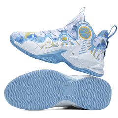 Men's Basketball Shoes No-Slip Breathable Outdoor Shoes Fashion Graffiti Training Shoes