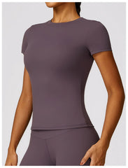 NCLAGEN Women’s Athletic T-Shirt – Breathable Stretch Gym & Yoga Tee