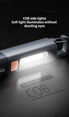 SMILING SHARK Mini Flashlight – High Brightness with Zoom & Side Floodlight