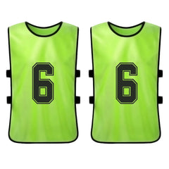Quick-Dry Numbered Soccer Pinnies – 2/6PCS Team Sports Vests