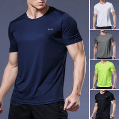 Men’s Quick-Dry Sports T-Shirt – Compression Fit for Running & Training