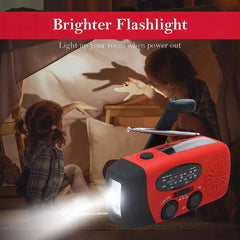 Multifunctional Emergency Radio – Hand Crank, Solar, Power Bank, NOAA/FM/AM