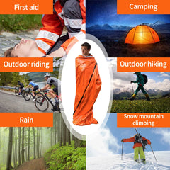 Portable Emergency Survival Sleeping Bag – Waterproof Thermal Mylar Sack for Outdoor Rescue & Camping