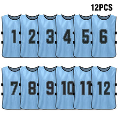Quick-Dry Numbered Soccer Pinnies – 2/6PCS Team Sports Vests