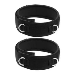 Adjustable Thigh & Ankle Straps for Cable Machines – Padded D-Ring Leg Cuffs for Strength Training