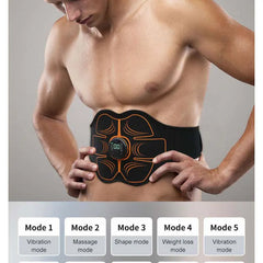 EMS Abs Trainer Toning Belt – USB Rechargeable Muscle Stimulator