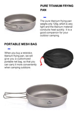 Widesea Titanium Camping Cookware Set – Lightweight Outdoor Pot & Pan for Hiking & Trekking