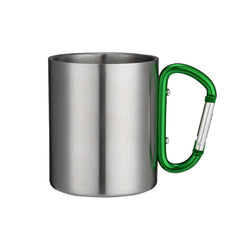220ml Stainless Steel Camping Cup with Carabiner Handle – Portable Outdoor Travel Mug
