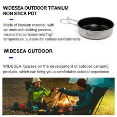Widesea Titanium Camping Cookware Set – Lightweight Outdoor Pot & Pan for Hiking & Trekking