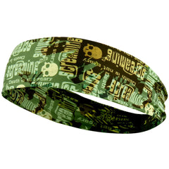Gothic Skull Sports Headband – Sweat-Wicking Hair Band for Workout & Fitness