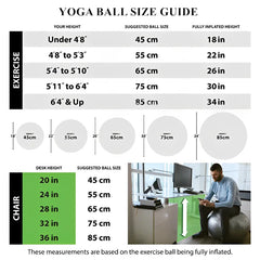 Thickened Yoga & Pilates Ball – 45CM–95CM Anti-Burst Exercise Ball