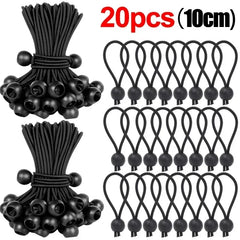 Elastic Bungee Ball Cords – Heavy Duty Tarp Tie Downs for Outdoor Use