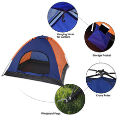TOMSHOO 3-4 Person Lightweight Camping Tent – Outdoor Backpacking Tent with Rainfly for Family Hiking, Beach, Fishing