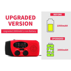 Multifunctional Emergency Radio – Hand Crank, Solar, Power Bank, NOAA/FM/AM