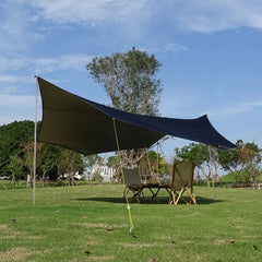 5.1x5.1m Large Waterproof Octagon Camping Tarp – Outdoor Sun Shelter Awning, Butterfly Tent Shade Canopy for Beach & Travel