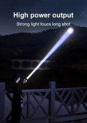 2,000,000LM Ultra-Bright Flashlight – Zoomable Waterproof Torch with Digital Display