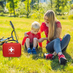 Waterproof PU First Aid Bag – Empty Medical Organizer for Travel, Camping & Emergency Use