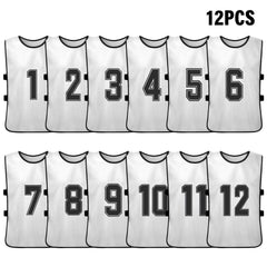 Quick-Dry Numbered Soccer Pinnies – 2/6PCS Team Sports Vests