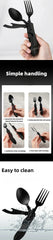 Portable Camping Utensil Set – Foldable Stainless Steel Fork, Spoon, Knife & Bottle Opener