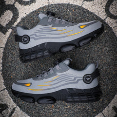 Men Steel Toe Shoes Non Slip Rotary Button Safety Shoes Anti-Smash Sport Work Shoe Breathable Air Cushion Shoe For Outdoor Sport
