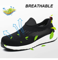Lightweight Steel Toe Work Sneakers – Breathable Safety Shoes for Men & Women