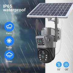 8MP 4K Solar WiFi Camera – Dual Lens PTZ Outdoor CCTV Surveillance