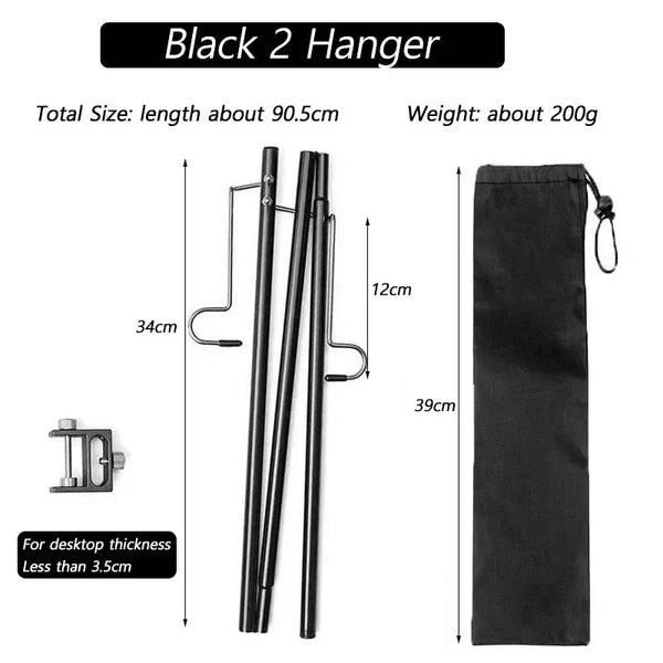 Ultralight Camping Lantern Stand – Portable Lamp Hanger & Detachable Light Holder