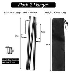 Ultralight Camping Lantern Stand – Portable Lamp Hanger & Detachable Light Holder