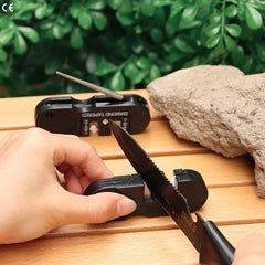 4-in-1 Portable Whetstone Sharpener – Mini Multi-Function Outdoor Tool