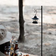 Ultralight Camping Lantern Stand – Portable Lamp Hanger & Detachable Light Holder