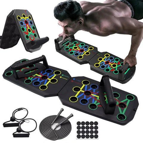 Multifunctional Foldable Push-Up Board Set – Portable Upper Body Training System