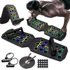 Multifunctional Foldable Push-Up Board Set – Portable Upper Body Training System