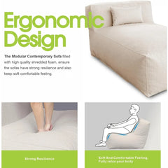 Outdoor Bean Bed Lounger – Comfy Foam-Filled Patio & Poolside Sofa