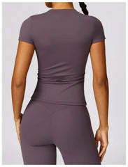 NCLAGEN Women’s Athletic T-Shirt – Breathable Stretch Gym & Yoga Tee