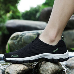 Oulylan Lightweight Men Casual Shoes Breathable Slip on Male Sneakers Anti-slip Men's Flats Outdoor Walking Shoes Size 39-49