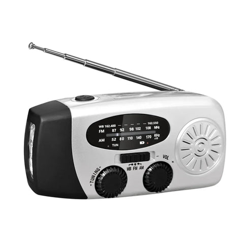 Multifunctional Emergency Radio – Hand Crank, Solar, Power Bank, NOAA/FM/AM
