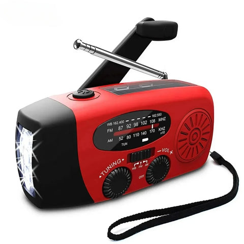 Multifunctional Emergency Radio – Hand Crank, Solar, Power Bank, NOAA/FM/AM