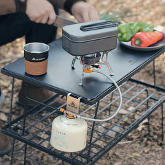 Gas Canister Hook – Stainless Steel Stove Tank Hanger for Camping Tables