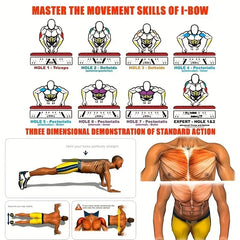 Multifunctional Foldable Push-Up Board Set – Portable Upper Body Training System