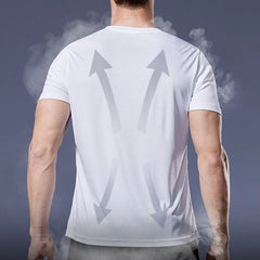 Men’s Quick-Dry Sports T-Shirt – Compression Fit for Running & Training