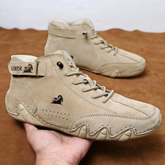 Men’s Waterproof Motorcycle Boots – Casual Winter High-Top Sneakers