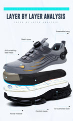 Men’s Safety Work Shoes – Anti-Smash, Anti-Puncture with Rotating Button