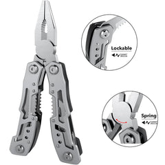 Folding Multi-Tool – EDC Survival Gear with Knife, Scissors, Pliers & Cutters