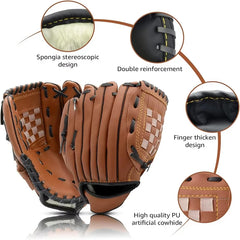 Outdoor Baseball & Softball Glove – Training Mitt for Kids & Adults (Left Hand)