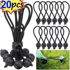 Elastic Bungee Ball Cords – Heavy Duty Tarp Tie Downs for Outdoor Use