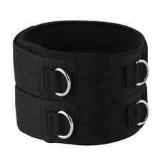Adjustable Thigh & Ankle Straps for Cable Machines – Padded D-Ring Leg Cuffs for Strength Training